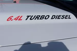 2pcs 6.4L Turbo Diesel - Hood or Side stickers Decals Great For Truck - Bild 1 von 2