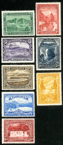 Tasmania Stamps # 86-93 MLH VF Scott Value $239.50 Cover