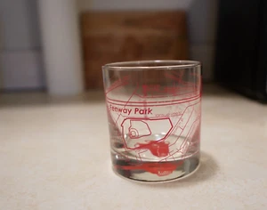RED SOX FENWAY PARK BOSTON MAP COLLECTIBLE GLASS - Picture 1 of 3