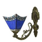 Tiffany Wall Lamp Mediterranean Stained Glass Mirror Front Light Lake Blue