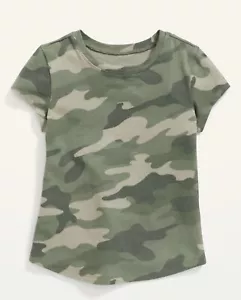 Old Navy Baby Mädchen grün Tarnmuster bedruckt Kurzarm T-Shirt Größe 12-18 Monate - Bild 1 von 1