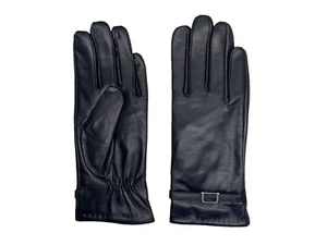 Womens Genuine Nappa Sheepskin Leather Lined Gloves (Decorative Buckle) - Picture 1 of 21