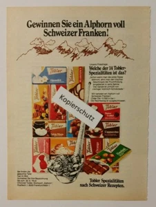 # Werbeanzeige/advertisement A5: Tobler Vollmilch-Schokolade 03/1978 (200417107) - Picture 1 of 1