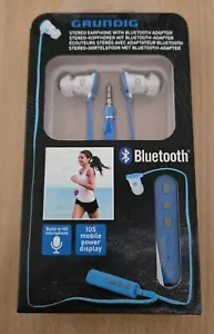 Grundig In-Ear Kopfhörer Earphones mit Bluetooth Adapter - blau - NEU Restposten - Bild 1 von 2