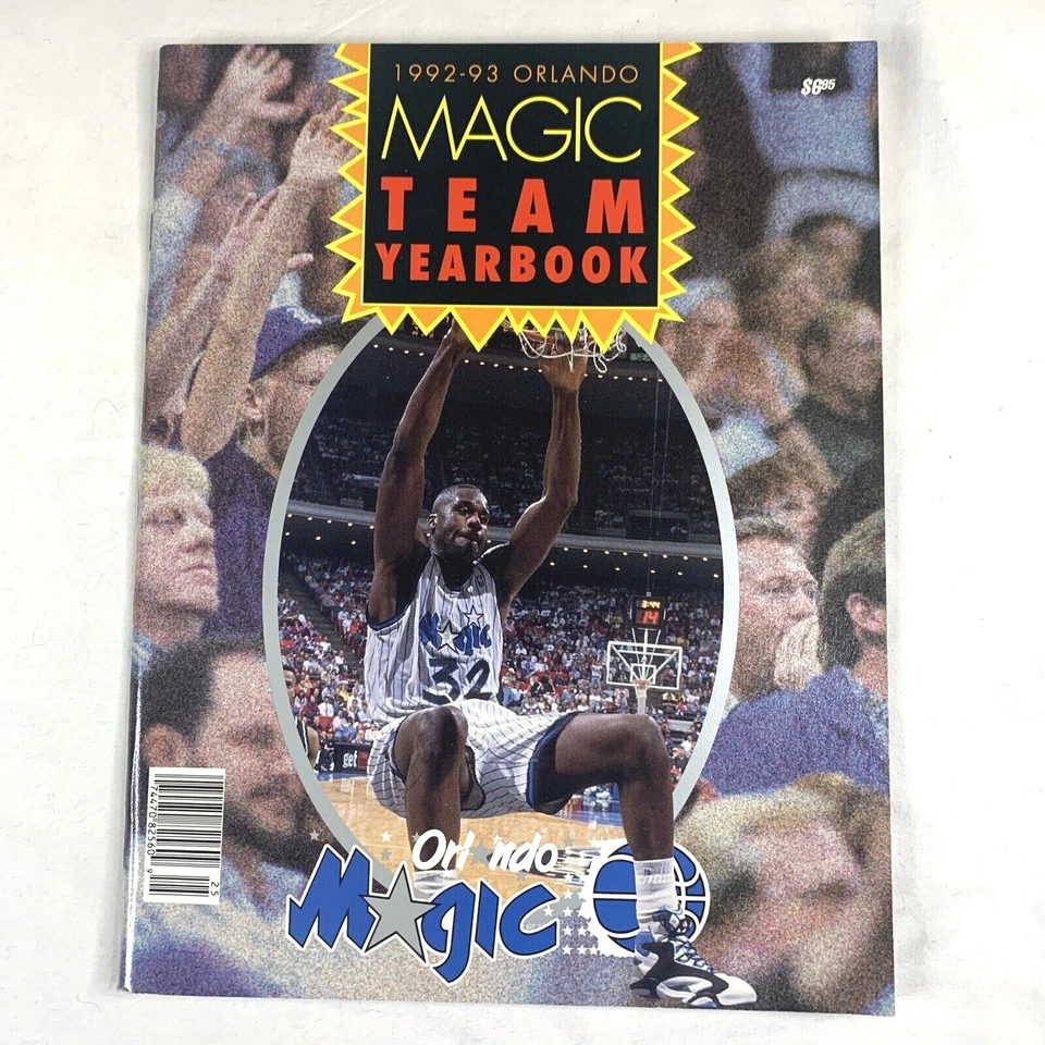 Anuario Orlando Magic Team Shaquille O’Neal Nick Anderson 1992-1993 NBA Foto 1 de 4