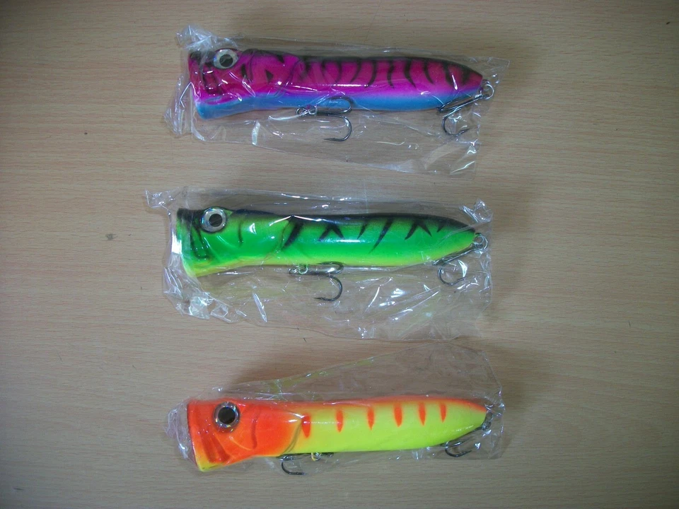 lotto 3 popper maxi esche artificiali pesca  di superficie 135 mm 45  gr - Immagine 1 di 1
