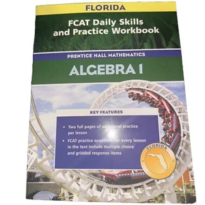 FCAT Daily Skills and Practice Workbook for Algebra 1A ~Algebra 1 Prentice Hall - Foto 1 di 3