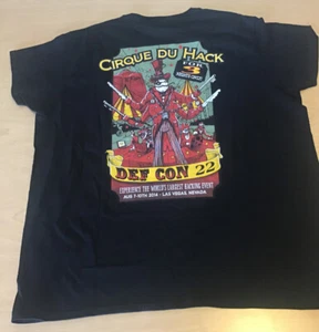 DEFCON 22 Hacking Convention T-Shirt NEW Women’s XL Cirque Du Hack Las Vegas - Picture 1 of 6
