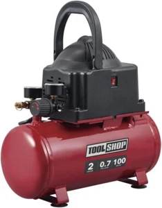 Tool Shop 2 Gallonen 100 PSI tragbarer elektrischer Hot Dog Luftkompressor 1/3 PS - Bild 1 von 1