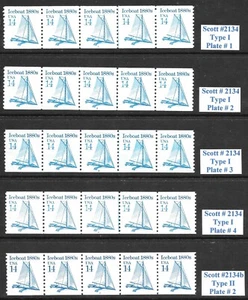 Scott # 2134-b 14c Iceboat PNC5s, Juego completo de 5, ¡en estado bastante bueno+ calidad! Cat-$10,60 - Imagen 1 de 1