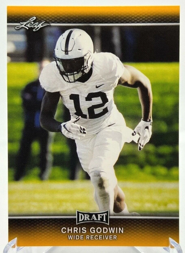 2017 Leaf Draft Gold Chris Godwin RC Rookie #11 Tampa Bay Buccaneers - Image 1 of 3