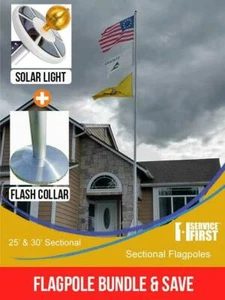 BUNDLE 25' or 30' Delta SECTIONAL (Pole, Light & Flash Collar) - Picture 1 of 12