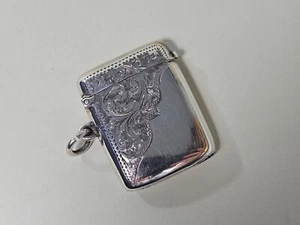 Custodia Vesta George V in argento sterling, Birmingham 1924 Samuel M Levi - Foto 1 di 12