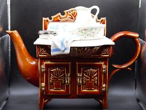 Vintage Cardew Designs Large Teapot Victorian Washstand Signed Limited Edition