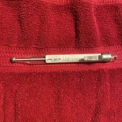 Vintage Springfield Candy Deep Fry Cooking Thermometer Temperature 8" Glass - Image 1 of 4