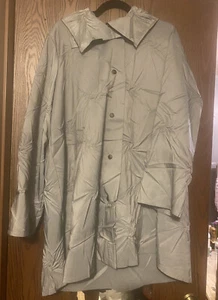 Babette SF Jacket Snap Lagenlook Art to Wear Sz M Gray Lightweight EUC - Picture 1 of 5