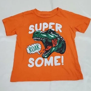 Copper Denim Shirt Boys size 5 Orange T-Shirt Dinosaur Tee Cotton Top - Picture 1 of 4