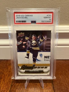 2015/16 Upper Deck Jack Eichel CANVAS Young Guns #C91 PSA 10! GEM MT, Sabres - Picture 1 of 2