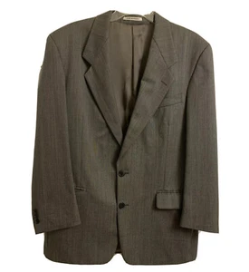 Vintage Yves Saint Laurent Worsted Wool Gray Men’s Suit Jacket - Picture 1 of 5