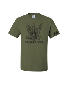 Israel Air forces T-shirt military green tee Israeli black design tee - Picture 1 of 2