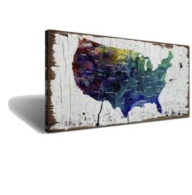 Zengdannian Mapa Grande de los Estados Unidos para salón dormitorio baño Foto 1 de 4