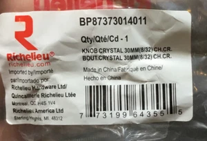 *LOT OF 10* Richelieu Hardware - BP87373014011 - Eclectic Crystal Knob - Picture 1 of 4