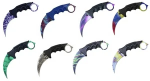 New Zombie Galaxy CSGO Tactical Karambit Neck Knife Survival Hunting Fixed Blade - Picture 1 of 27