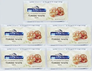 5 BEUTEL Ghirardelli Premium Backen KLASSISCH WEISS Backchips Kekse je 11 Unzen - Bild 1 von 2