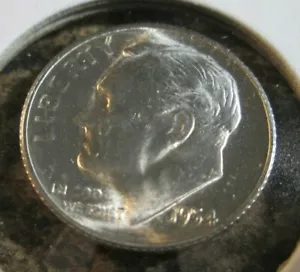 1954-S Roosevelt Silver Dime Gem ALL - Picture 1 of 2