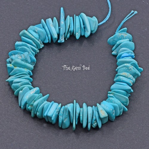 Sleeping Beauty Color Organic Kingman Turquoise Large Slices Slab Beads