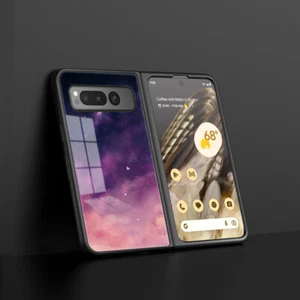 For Google Pixel Fold Stylish Painted Glass Phone Case Slim & Protective Cover - Bild 1 von 17