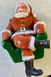 9" Santa & Chair Merry Christmas Saving Bank Decoration Figurine Doll to Display - Picture 1 of 9