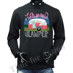 Happy Glamper Lustiger Witz Humor Humorvoll Grafik Langarm - Bild 1 von 9