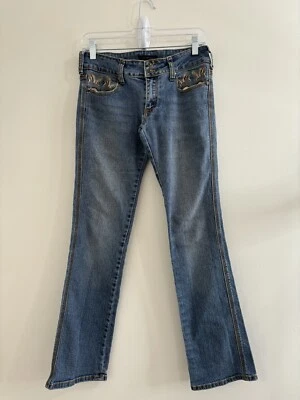 Pantalones de mezclilla OTB para mujer talla 7/8 elásticos bordados 30x31 Foto 1 de 4