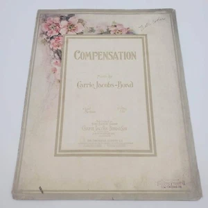 Kompensation von Carrie Jacobs-Bond antike Noten 1914 tiefe mittlere Stimme - Bild 1 von 7