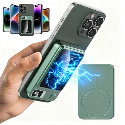 10000mAh Wireless Schnell Ladegerät Magnetische Powerbank 22.5W für iPhone Handy - Bild 1 von 4