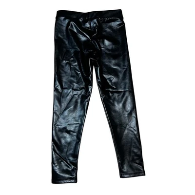 GAP Girl's Faux Leather Leggings Skinny Leg Black Stretch size 6- 7 - Image 1 of 4