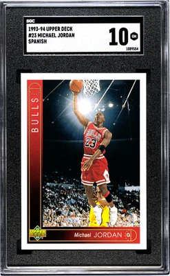 1993-94 Upper Deck Michael Jordan #23 Spanish SGC 10 POP 1 - Image 1 of 2