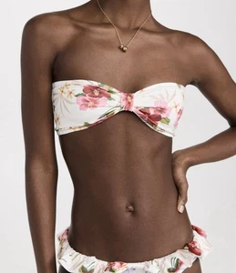 LoveShackFancy Danessa Bikini Top NWOT Floral Strapless - Picture 1 of 6