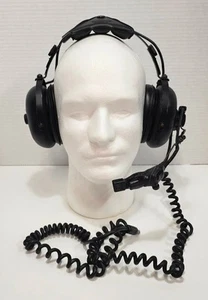 Astrocom Aviation Headset 10355B Headphones +M-87/AIC Mic nexus helicopter plug - Picture 1 of 12