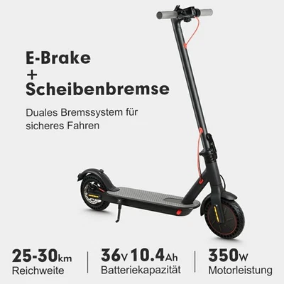 Secondhand  8,5" 350W E-Scooter –NO ABE,28km Reichweite, E-Scooter Elektroroller - Bild 1 von 4