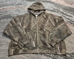 Abercrombie & Fitch Essential Cropped Camo Full-Zip Soft Hoodie Mens Size L - Picture 1 of 7