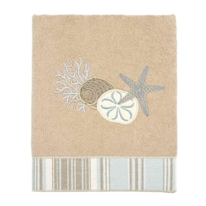 - Hand Towel, Quick Dry, Soft & Absorbent Cotton Towel, Coastal Inspired Bath... - Picture 1 of 4