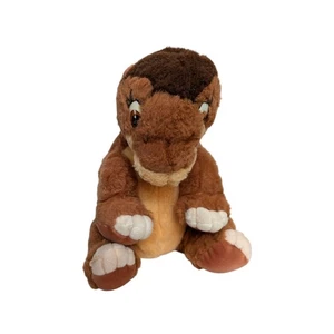 1990s Gund Land Before Time Littlefoot Brown Dinosaur Plush Stuffed Animal 17" - Picture 1 of 8