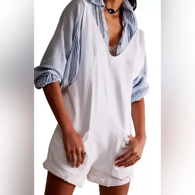 Pantalón Corto We The Free High Roller Usado en Excelente Condición Talla M Blanco Foto 1 de 4