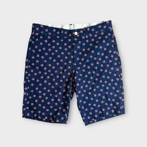 Crewcuts Red Star Pattern Blue Shorts - Picture 1 of 4