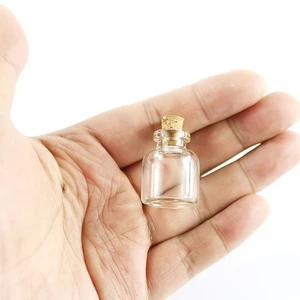 50-200 pieces Empty Cork bottle 4ml Jars Borosilicate Tiny Clear 22x28mm - Picture 1 of 2