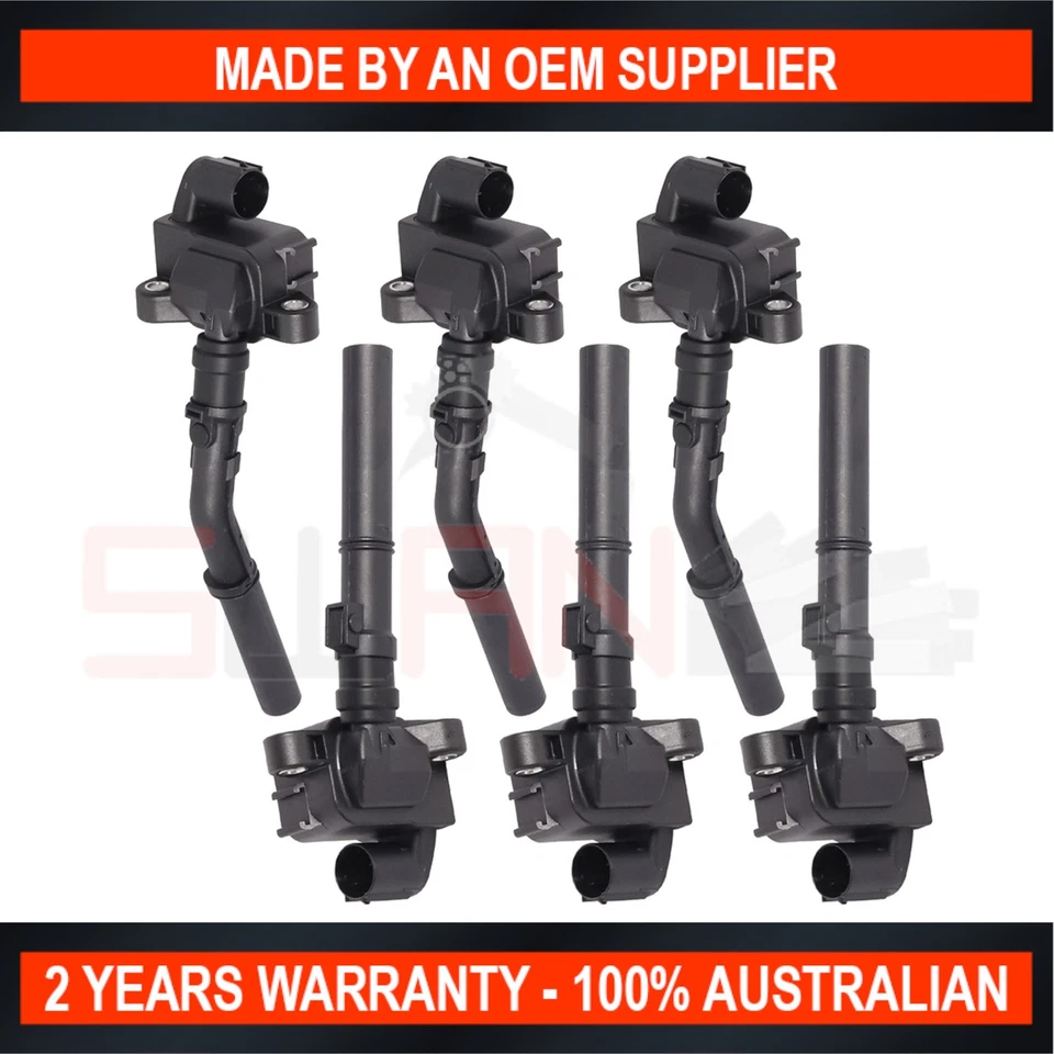 6-Pack SWAN Ignition Coils for Mercedes Benz E53 EQ 2018-2021 3.0L Turbo Cyl 1-6 - Image 1 of 1