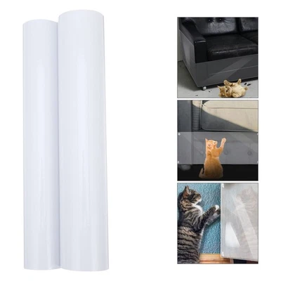 1 set di pellicola autoadesiva trasparente antigraffio per gatti, protezione - Immagine 1 di 4