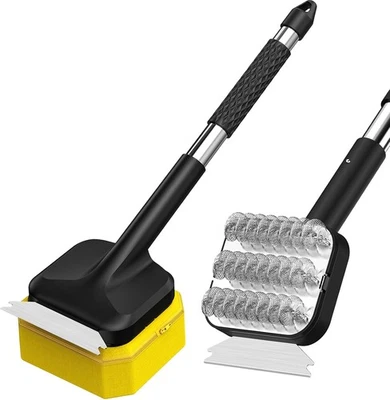 AGOTGLMI Steam Grill Brush and Scraper Bristle Free with Stainless Steel Cleaning Head ..